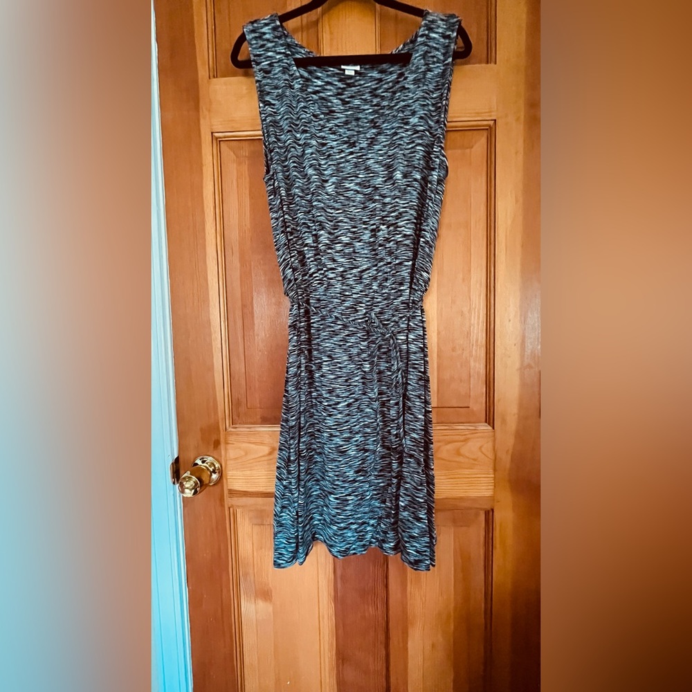 Women's XXL Merona Black & White Sleeveless Dress with Tie Waist